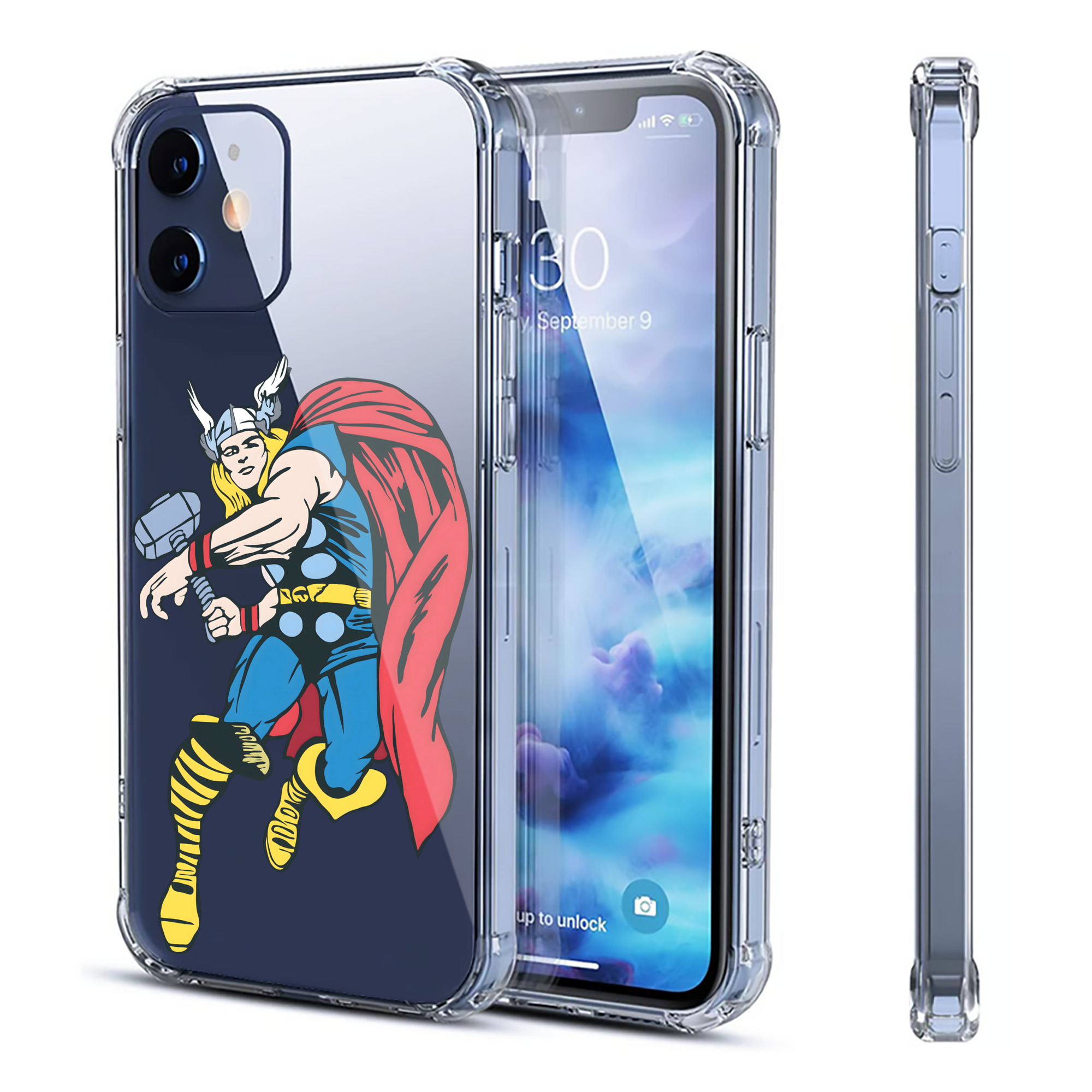 （画像用） アベンジャーズ The Avengers 【iPhone 12シリーズ対応】透明スマホケース（クリアソフトケース）